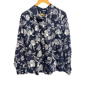 NWOT Land's End Floral Button Up Shirt‎ Size 18P